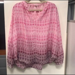 Gap Pink print blouse